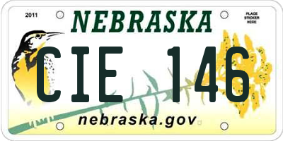 NE license plate CIE146