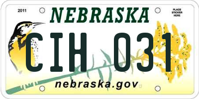 NE license plate CIH031