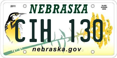 NE license plate CIH130
