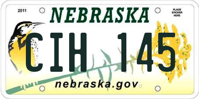 NE license plate CIH145