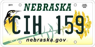 NE license plate CIH159