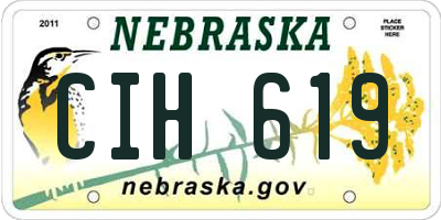 NE license plate CIH619