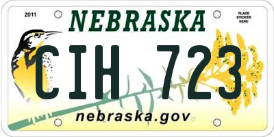 NE license plate CIH723