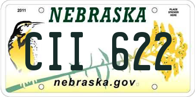 NE license plate CII622