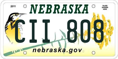 NE license plate CII808