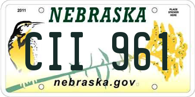 NE license plate CII961