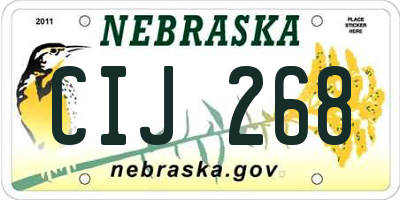 NE license plate CIJ268