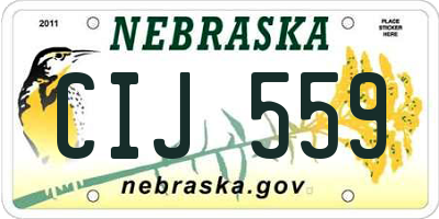 NE license plate CIJ559