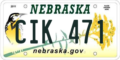 NE license plate CIK471