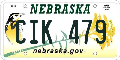 NE license plate CIK479