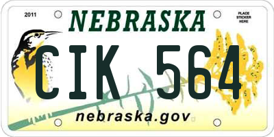 NE license plate CIK564