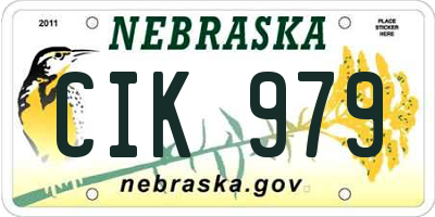 NE license plate CIK979