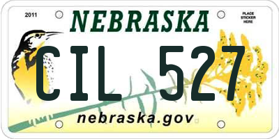 NE license plate CIL527