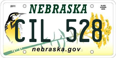 NE license plate CIL528