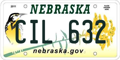 NE license plate CIL632
