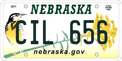 NE license plate CIL656
