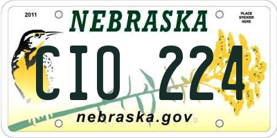 NE license plate CIO224