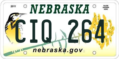 NE license plate CIQ264