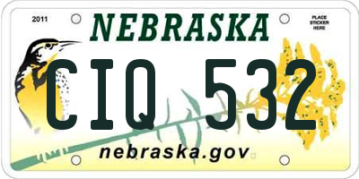 NE license plate CIQ532
