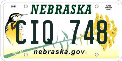 NE license plate CIQ748