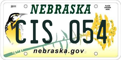 NE license plate CIS054