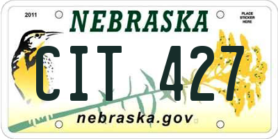 NE license plate CIT427