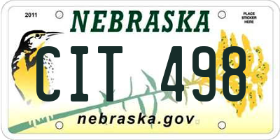 NE license plate CIT498