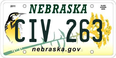 NE license plate CIV263