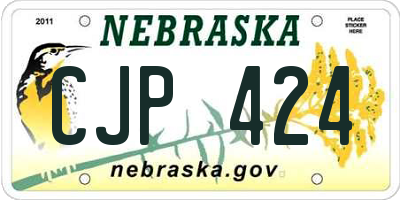 NE license plate CJP424