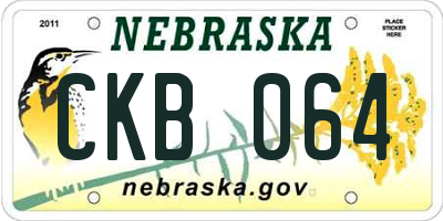 NE license plate CKB064