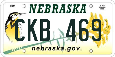 NE license plate CKB469