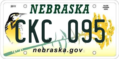 NE license plate CKC095