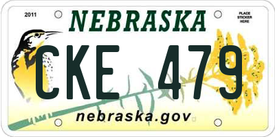 NE license plate CKE479