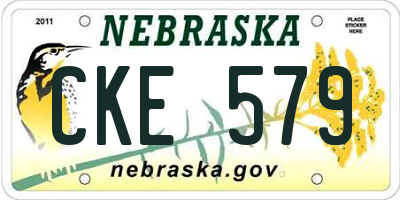 NE license plate CKE579