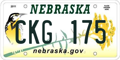 NE license plate CKG175