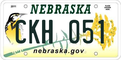 NE license plate CKH051