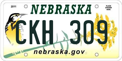 NE license plate CKH309