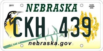 NE license plate CKH439