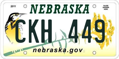 NE license plate CKH449