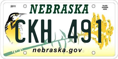 NE license plate CKH491