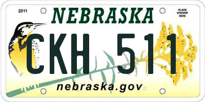 NE license plate CKH511