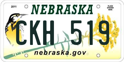 NE license plate CKH519