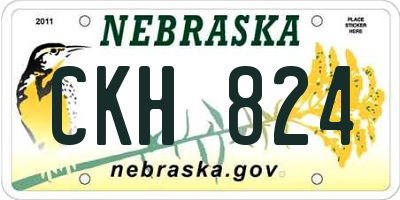 NE license plate CKH824