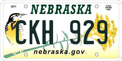 NE license plate CKH929