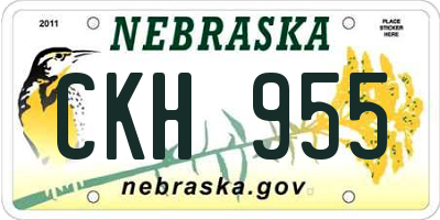 NE license plate CKH955