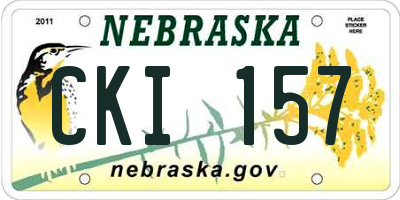 NE license plate CKI157