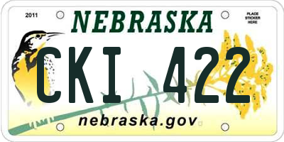 NE license plate CKI422