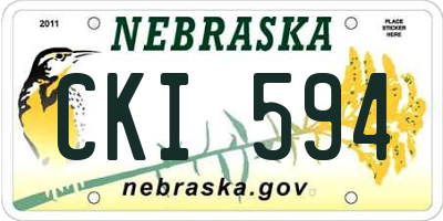 NE license plate CKI594