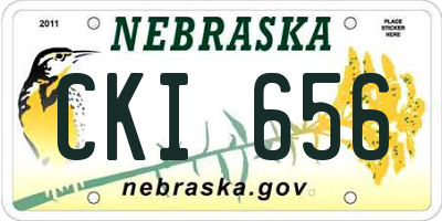 NE license plate CKI656