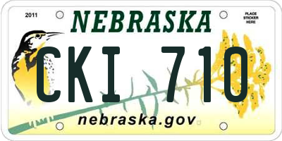 NE license plate CKI710